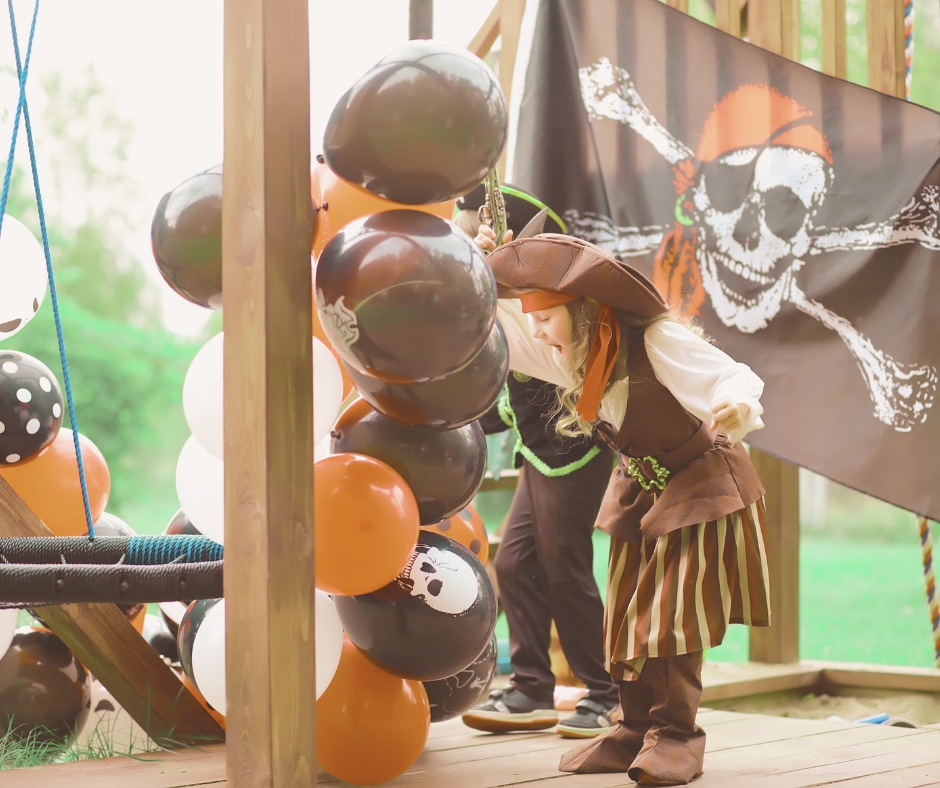 Kinderen die spelen als piraat, een foto voor banner van Funbox Factory